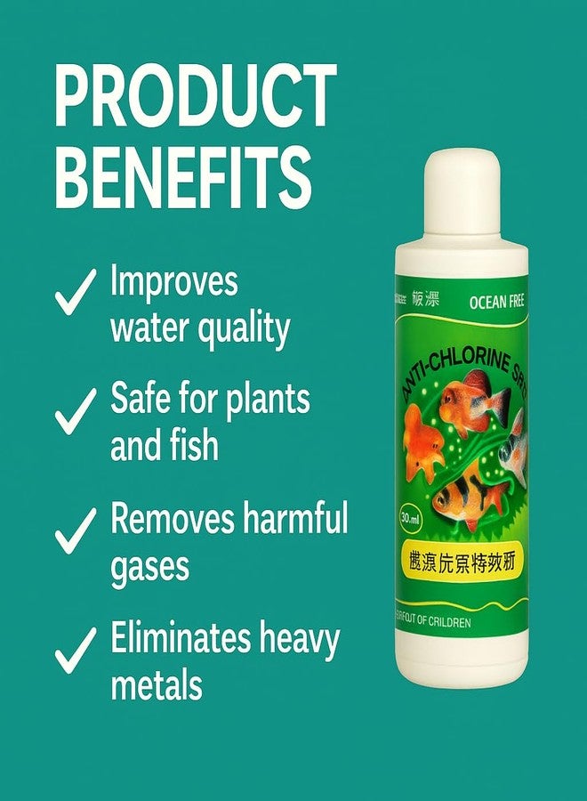 VAYINATO Ocean Free 240Ml Anti-Chlorine Aquarium Water Conditioner - Instantly Removes Chlorine & Chloramine | Safe for Fish, Shrimp & Plants | Freshwater & Saltwater Use - Image 4